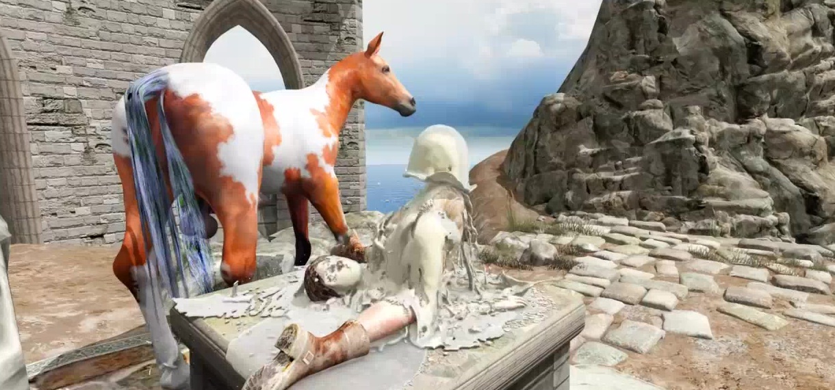 1220px x 570px - Fantasy 3D - Lara Croft twith horse 2 episode 4 part 4