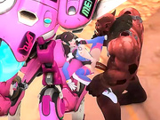 Hard meat for 3d toon - D.Va from Overwatch, assembly, part 3/2